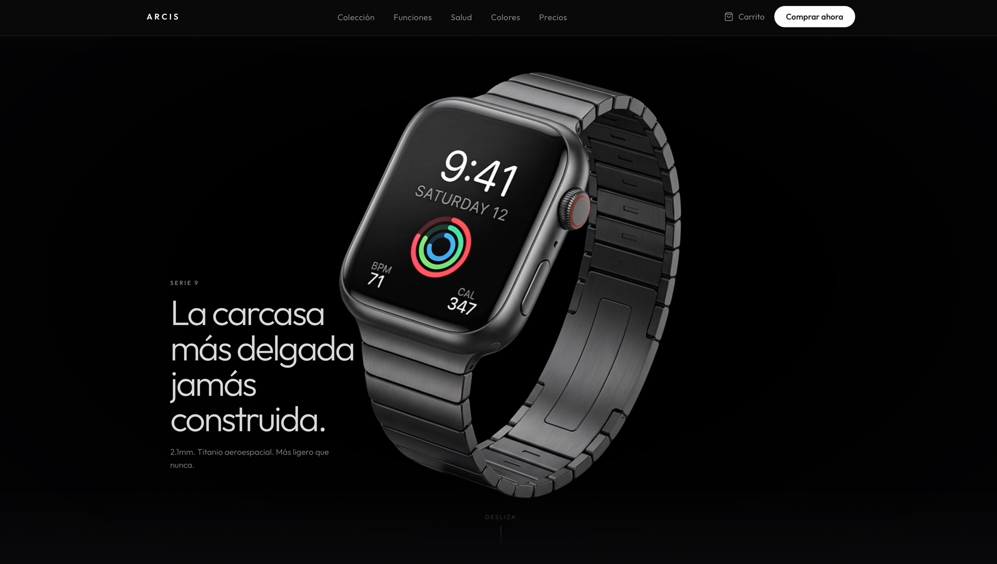 arcis — landing de producto smartwatch